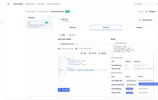 Dry run — test rules against sample data before deploying