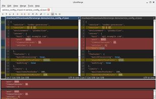 LibreMerge running natively on Linux (Debian GNOME), the same engine and interface on every platform.