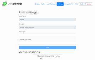 LibreSignage screenshot 3