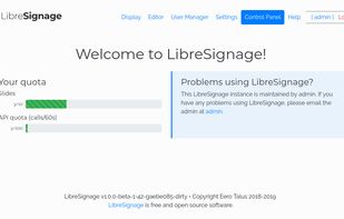 LibreSignage screenshot 3