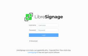 LibreSignage screenshot 1