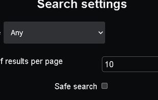 Search Settings