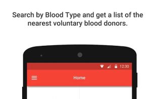 Search by blood type and get a list of the nearest voluntary blood donors