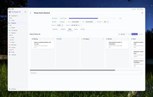 Project Kanban view in Life Manager Pro