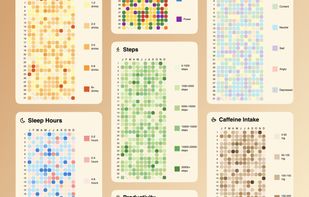 Easily monitor multiple habits with colorful visualizations to stay on top of your goals.