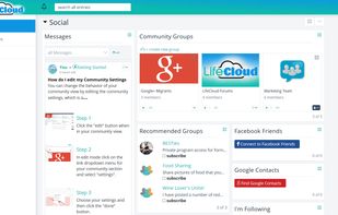 Your "Social" dashboard on LifeCloud