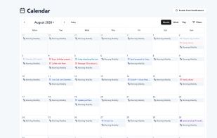 LifeDesk gives you one calendar for your entire life and business. See tasks, goals, and events from all categories in one place, stay on top of what matters, and stop switching between separate tools.