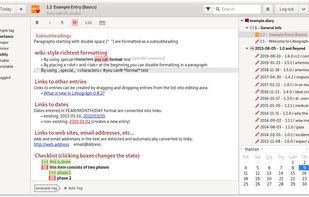 Lifeograph screenshot 2