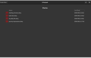 Lifeograph screenshot 1