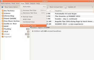 Hide read feeds from the subscription list.