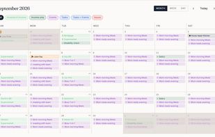 Calendar view