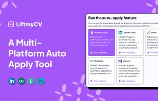User interface of the Multi-Platform Submission Tool on LiftmyCV