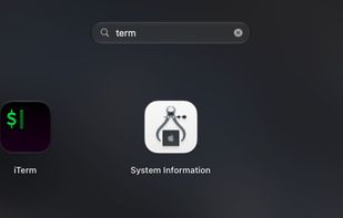 Search matches app names and open window titles