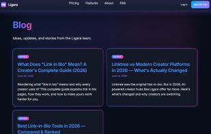 Ligara Blog — creator guides, platform comparisons, and link-in-bio tips to help you grow and monetize your audience.