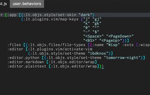 Keymaps, behaviors, and Light Table's Behavior-Object-Tag engine means you can easily shape your IDE to whatever your work requires.