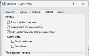 Options tab at Settings, v2.2