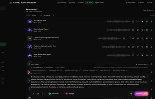 Create audio page
