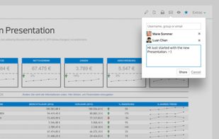 Share pages
Users can share intranet pages easily with other users and alert them to interesting content. The recipients are automatically notified.
