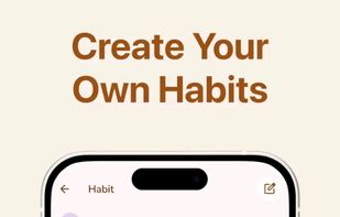 Create a habit from a template or make a custom one.