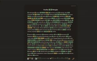 Save words to learning/learned and get an overlay on all text to indicate words. 