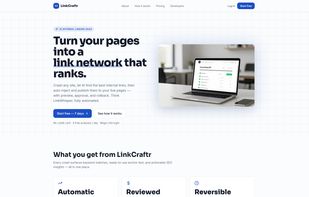 LinkCraftr.com Webpage