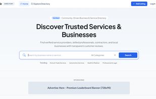 Directory homepage