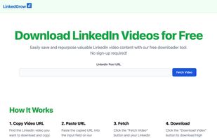 Download Linkedin Videos For Free by LinkedGrow.in