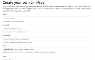 LinkFree Generator screenshot 1