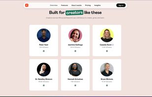 Creators Section using this tool