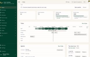 Admin home dashboard