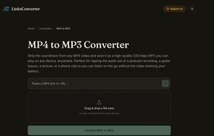 A converter page. Pick the output format and quality, then convert. Every format pair has its own page with usage notes and answers to common questions.
