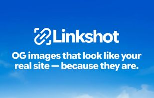 A Linkshot-generated OG image, rendered from Linkshot's own live homepage.