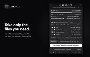 LinkUnzip screenshot 1