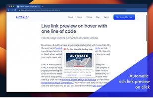 Automatic rich link preview on click