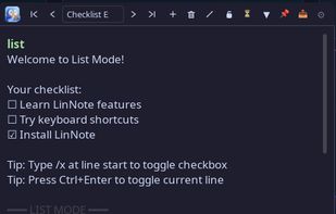 LinNote screenshot 1