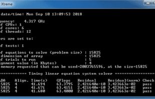 Linpack Xtreme screenshot 1