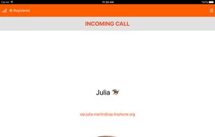 Linphone screenshot 3