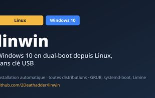 linwin: install Windows 10 as a dual-boot from Linux, without a USB drive