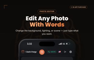 Photo Editor
AI Photo Editor for making guided changes to lighting, clothing, backgrounds, and other details before reviewing the result.