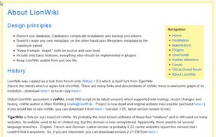 LionWiki screenshot 1