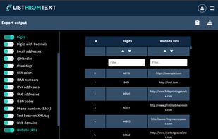 datatable and export view