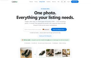 Start page: one product photo in, a complete Amazon listing out.
