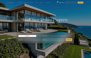 Homepage with hero section, featured listings, and integrated search — one of 15+ professionally designed themes.
