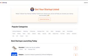 ListMyStartup.app screenshot 1