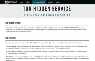 LiteVault Tor Hidden Service