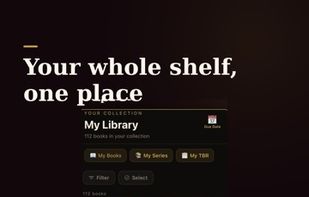 Your library with covers, statuses, and filters