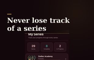 Series tracking with reading order and missing books