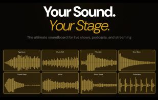 LitPads Audio Pads. Each Pad shows the full waveform of the sound. 