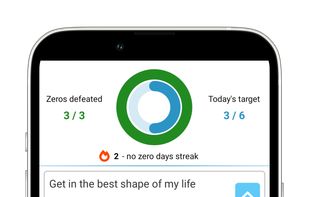 The home screen where you mark yourself and see how you're doing this week.