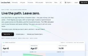 Livezeropath landng page